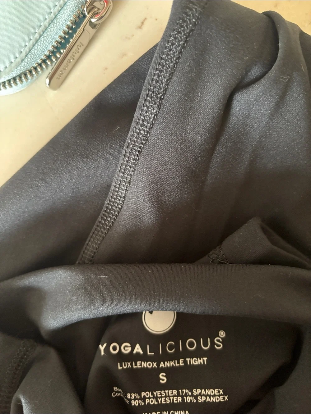 Yogalicious Lux Lenox Picket Angle Tight - Black, Size Small NWT